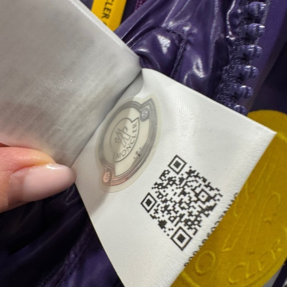 NEW 💯 AUTH Moncler Men's Genius 2 1952 Purple PufferDown Double Hood Lorent Vest - Picture 12 of 15